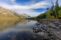 Jenny Lake Reflection in Fall Royalty Free Stock Photo