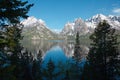 Jenny Lake with reflections Royalty Free Stock Photo