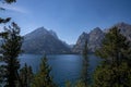 Jenny Lake with Teewinot Mountain and Mount St. John in Grand Teton National Park in Wyoming, USA Royalty Free Stock Photo