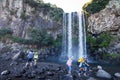 Jeongbang Waterfall, Jeju, Korea 1 Royalty Free Stock Photo