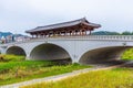 JEONJU, KOREA, OCTOBER 23, 2019: Namcheongyo bridge at Jeonju, Republik of Korea Royalty Free Stock Photo