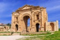 Jerash, Jordan. The Arch of Hadrian. Royalty Free Stock Photo