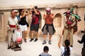 Jerash, Jordan bagpipe players in roman theatre