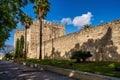 Jerez de la Frontera, Spain - Nov 15, 2019: Moorish Alcazar in Jerez de la Frontera, ancient stone fortress, Andalusia Royalty Free Stock Photo