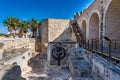 Jerez de la Frontera, Spain - Nov 15, 2019: Moorish Alcazar in Jerez de la Frontera, ancient stone fortress, Spain Royalty Free Stock Photo