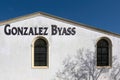 Jerez de la Frontera, Spain - September 7, 2023: View of one of the facades of Bodega Gonzalez Byass.