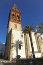 San Miguel church in Jerez de los Caballeros, a famous and monumental town of Badajoz province in Extremadura, Spain Royalty Free Stock Photo