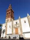 San Miguel church in Jerez de los Caballeros, a famous and monumental town of Badajoz province in Extremadura, Spain Royalty Free Stock Photo