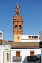 San Miguel church in Jerez de los Caballeros, a famous and monumental town of Badajoz province in Extremadura, Spain Royalty Free Stock Photo