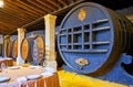 The giant El Cristo cask in Bodega Los Apostoles, Tio Pepe, Jerez, Spain