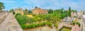 Panorama of Alcazar grounds, Jerez, Spain