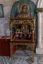 The interior of the Monastery Deir Hijleh - Monastery of Gerasim of Jordan, in the Palestinian Authority, in Israel