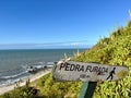 Jericoacoara, Brazil, Pedra Furada, rock, beach, sand, South America, relax, paradise Royalty Free Stock Photo