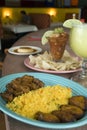 Jerk chicken with yellow rice