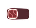 Jerky dry-cured sausage isolated. sujuk Vector illustration