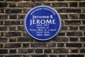 Jerome K Jerome Plaque in London, UK