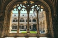 The Jeronimos Monastery, famous Lisbon landmark in Belem in Manuelino style