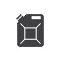 Jerrycan, canister icon vector, filled flat sign, solid pictogram isolated on white.