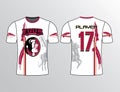 Decent color white red indian theme jersey template