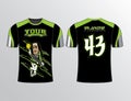 Black lime metallic gradient filled jersey template