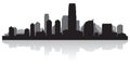 Jersey city New Jersey skyline silhouette