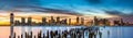 Jersey City panorama at sunset Royalty Free Stock Photo