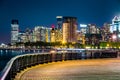 Jersey City skyline by night Royalty Free Stock Photo