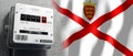 Jersey - country flag and energy meter