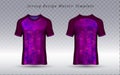 Purple magenta sports jersey with abstract geometric design for esports teams, football clubs, and custom athletic wear Royalty Free Stock Photo