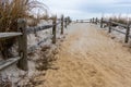 Jersey Shore beach in Early November Royalty Free Stock Photo