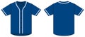 Jersey shortsleeve shirt baseball uniform shirt template vector illustration