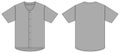 Jersey shortsleeve shirt baseball uniform shirt template vector illustration