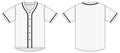 Jersey shortsleeve shirt baseball uniform shirt template vector illustration