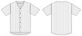 Jersey shortsleeve shirt baseball uniform shirt template vector illustration