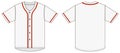 Jersey shortsleeve shirt baseball uniform shirt template vector illustration