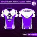 White Purple Gaming Jersey for Lady