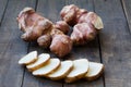 Jerusalem artichokes or sunchokes