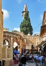 Jerusalem Bazaar in the Christian quarter of Jerusalem next to the Temple of the Holy Sepulcher in the Old City