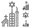 Jerusalem City Polygonal Web Vector Mesh Illustration Royalty Free Stock Photo