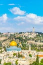 Jerusalem dominated by golden cupola of the dome of the rock, Israel Royalty Free Stock Photo