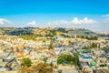 Jerusalem dominated by golden cupola of the dome of the rock, Israel Royalty Free Stock Photo