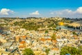 Jerusalem dominated by golden cupola of the dome of the rock, Israel Royalty Free Stock Photo