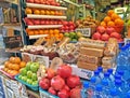 JERUSALEM, ISRAEL. Sale of fruits and oriental sweets in the market