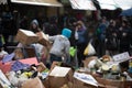 Jerusalem Israe View of unidentified people shopping at Mahane Yehuda market in Jerusalem before the time when the Royalty Free Stock Photo