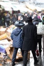 Jerusalem Israe View of unidentified people shopping at Mahane Yehuda market in Jerusalem before the time when the Royalty Free Stock Photo