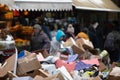 Jerusalem Israe View of unidentified people shopping at Mahane Yehuda market in Jerusalem before the time when the Royalty Free Stock Photo