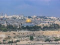 Jerusalem in Israel, ancient city with golden dome of mosque Royalty Free Stock Photo
