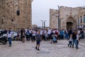 Jerusalem, Israel - 10 April, 2023. Bar Mitzvah, Jewish coming of age ancient ritual for boys Procession with, happy parents,