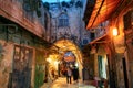 JERUSALEM, ISRAEL - APRIL 2017: Bazaar in old city Jerusalem at