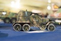 Scale model of BA-10 Vintage Second World War russian armored car Royalty Free Stock Photo